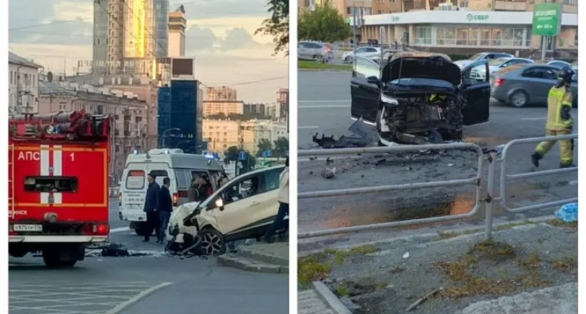 Приехали пожарные и скорая помощь: на крупном перекрестке в Челябинске столкнулись два автомобиля